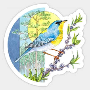 Northern Parula Warbler Sticker
